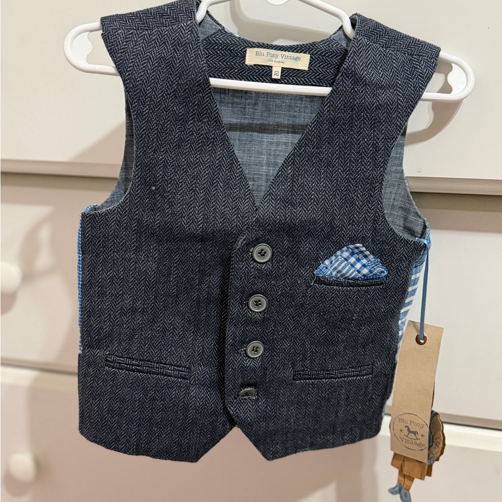 Blu Pony Vintage Kids' Navy suit